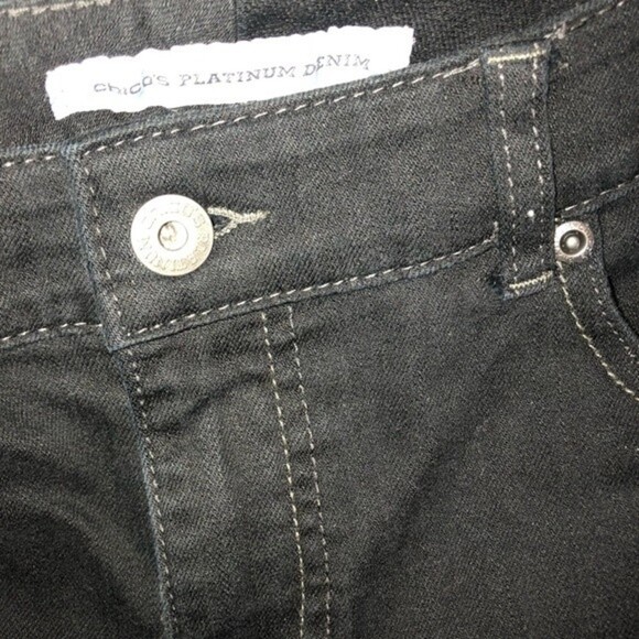 Chico’s Platinum denim in black size 0.5 Tall - Picture 6 of 7